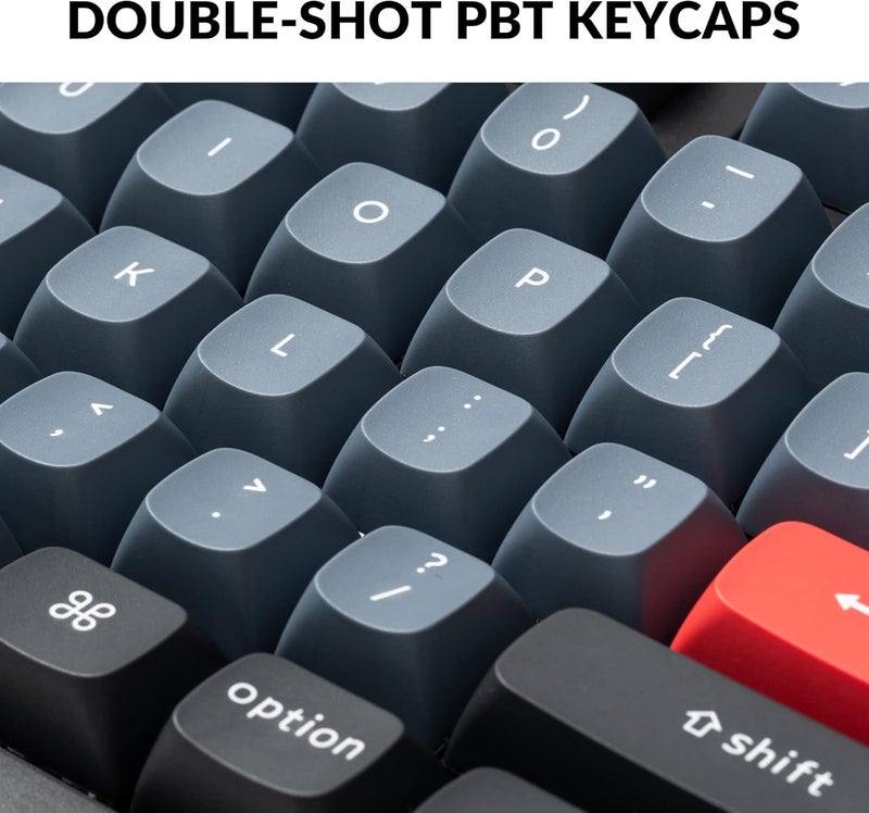 Keychron V6 Wired Custom Mechanical Keyboard, Full-Size QMK/VIA Programmable Macro with Hot-swappable K Pro Red Switch Compatible with Mac Windows Linux (Frosted Black-Translucent) - Image 4